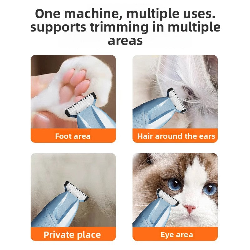 Quiet Cordless Paw Trimmer with LED Light for Dogs and Cats