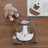 Coffee bear design small dog harness with mini backpack and hat, product image 1
