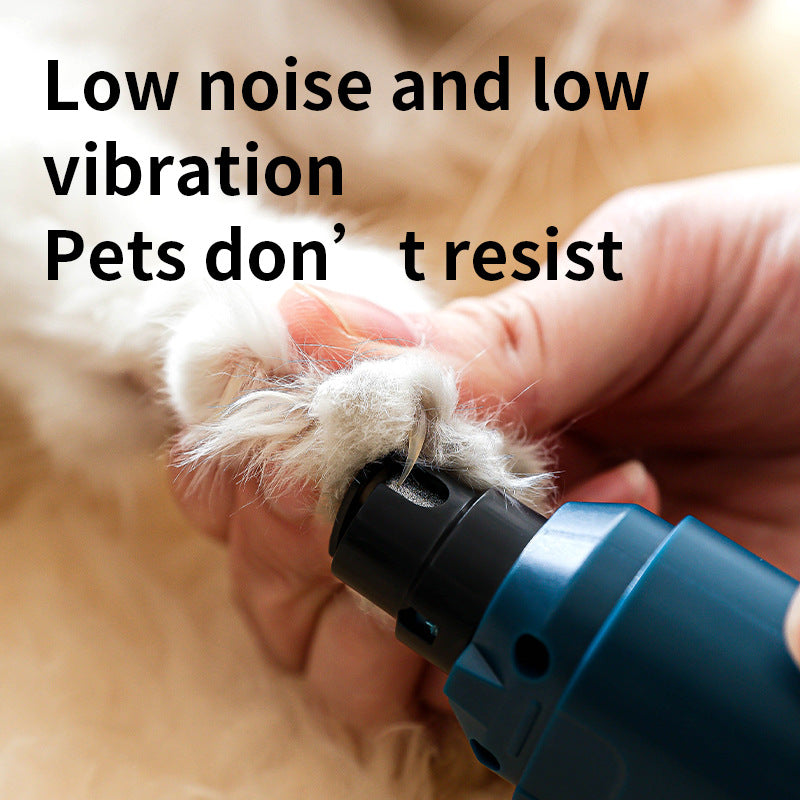 6-Speed Electric Pet Nail Grinder with LED Light for Dogs and Cats