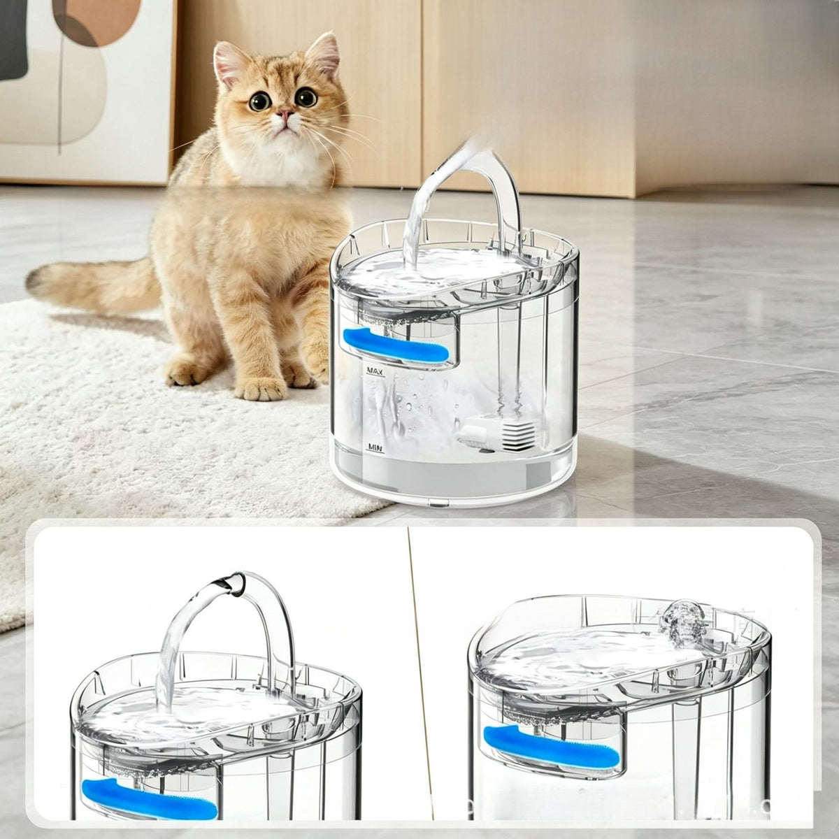 Automatic 2L Circulating Pet Water Fountain with Smart Sensor, Quiet Pump and Filter