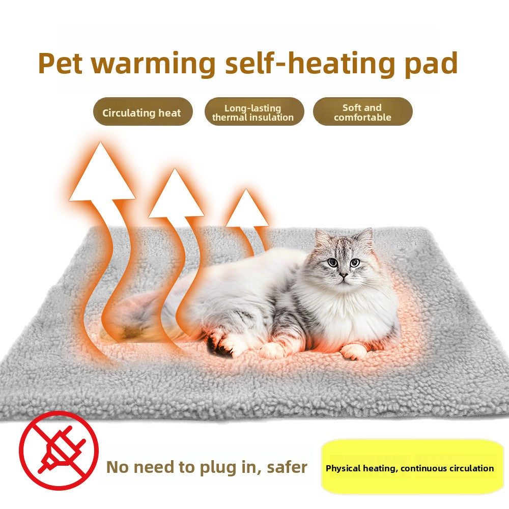 Pink footprint self-heating pet mat for cats and dogs, photo 14