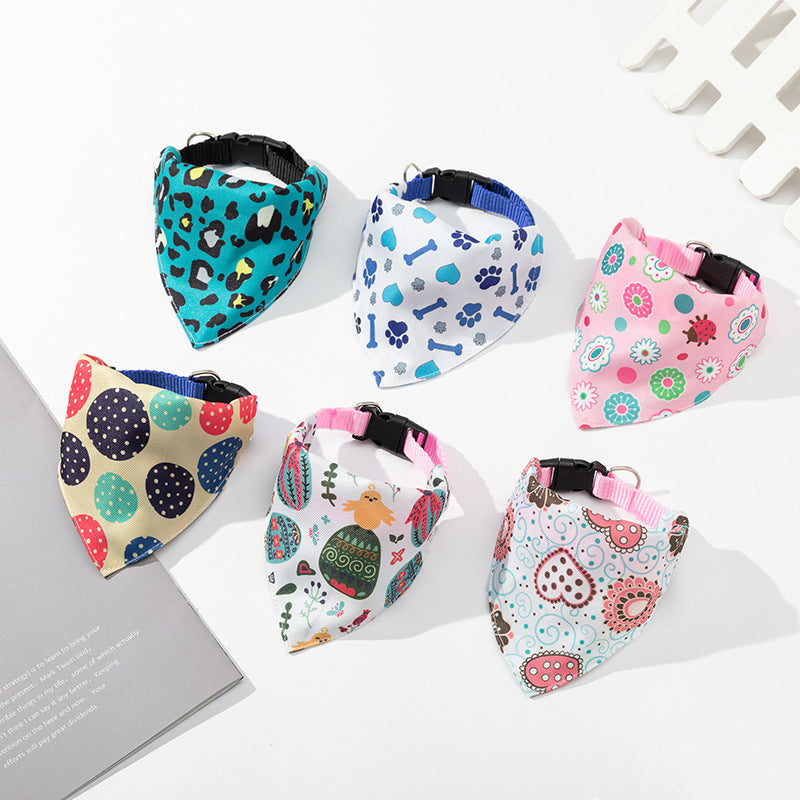Printed dog bandana scarf, available in 6 colours, sizes Small to Large, image 1