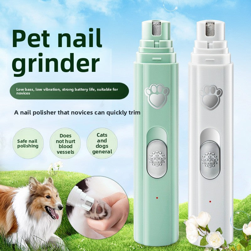 Cordless Rechargeable Pet Nail Grinder with Two Speed Settings