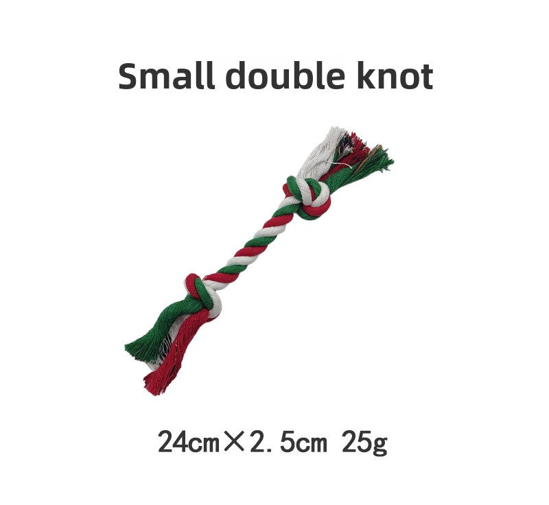 Christmas cotton rope dog toy set with knots for chewing and tug - view 20