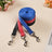 Reflective polyester dog leads in black, blue and red