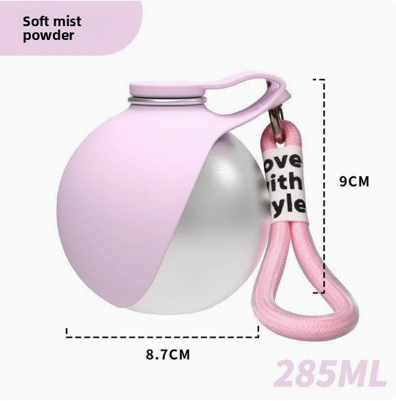 Collapsible Spherical 304 Stainless Steel Pet Water Bottle for Small Dogs, Portable
