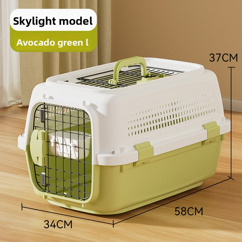 Plastic cat travel carrier with air vents and carry handle, photo 26