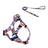 Fun printed dog collars, leads and harness sets