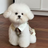 Plaid dog dress with lace trim, in Brown Plaid, image 4