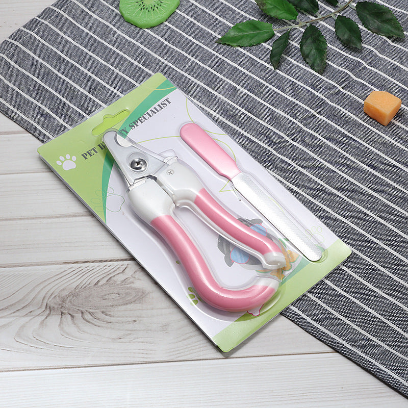 Stainless Steel Pet Nail Clippers with Wave or Curved Handle