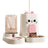 Detachable Split-Type Cat Feeder and Water Bowl Set with Measure Markings