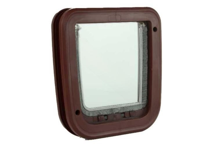 White ABS pet door flap for wooden and glass doors, photo 3