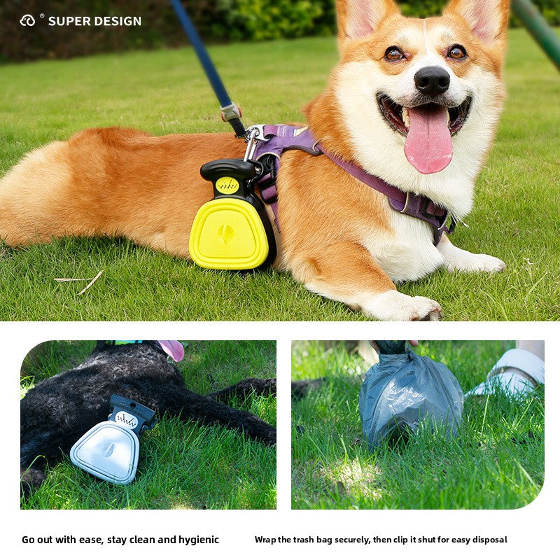 Foldable Dog Poo Scooper with Bag Holder, Portable Waste Picker