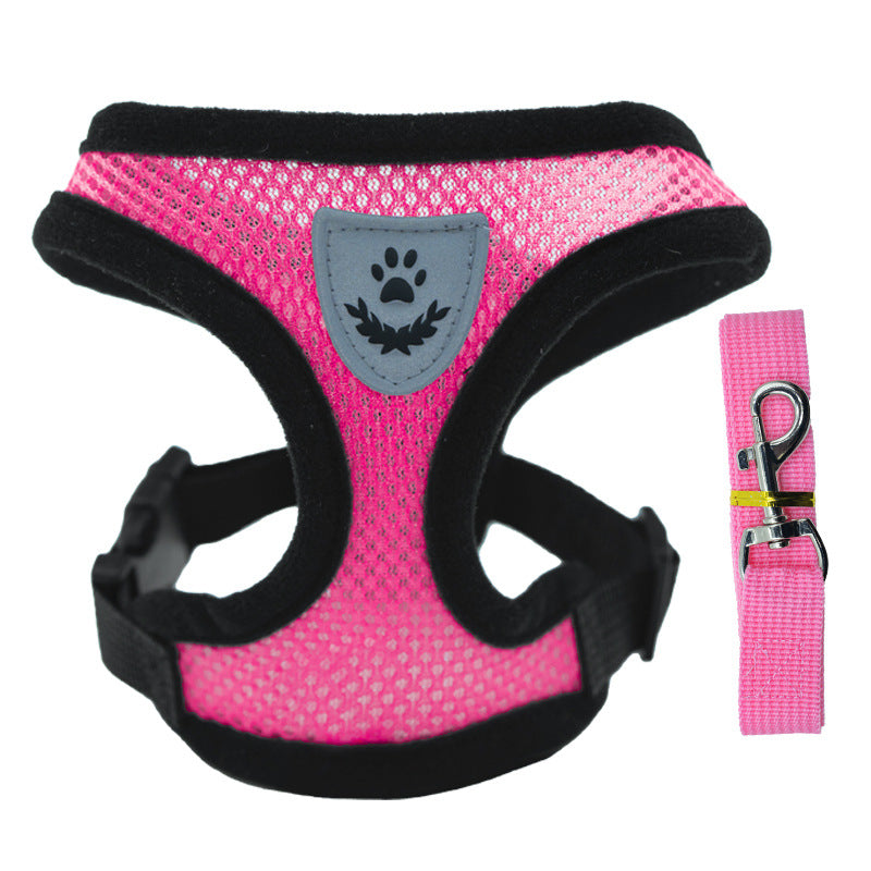 Small pet mesh harnesses in nine bright colours