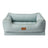 Pink linen pet bed for cats and small dogs