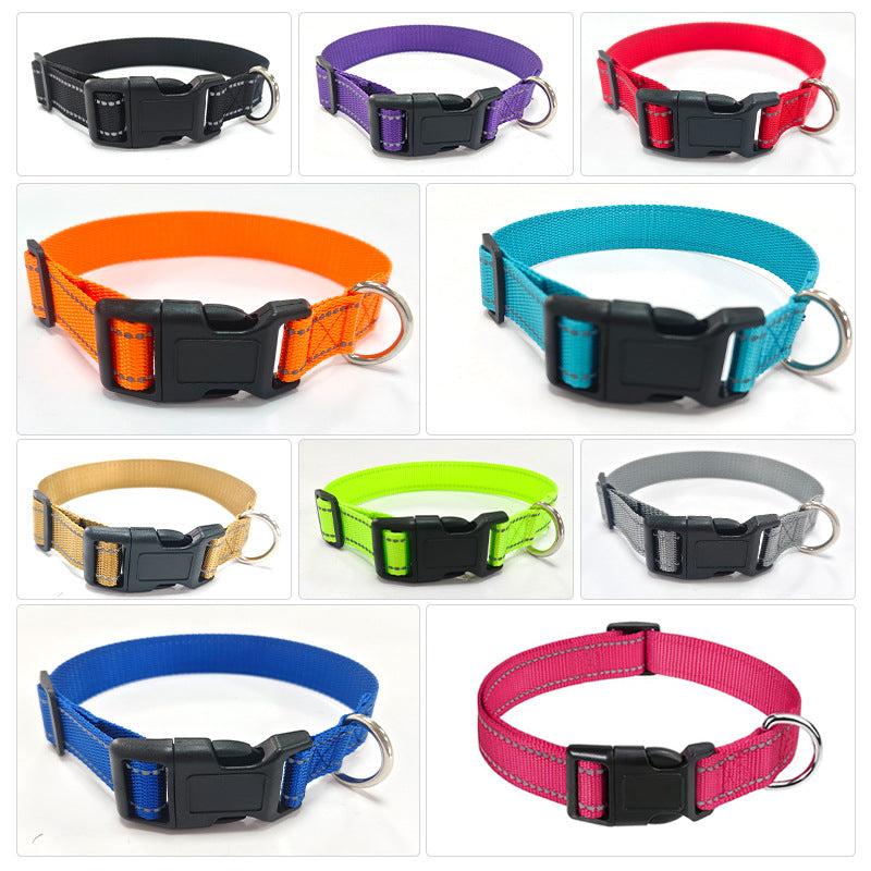 Adjustable polyester collar for dogs and cats, available from Pet Royale UK