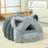 Novelty shark shaped pet nest bed in soft plush, photo 15