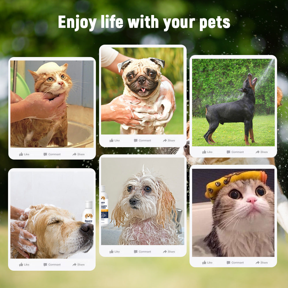 Mite Repellent Pet Shampoo and Bath Liquid, Fresh Scent 300ml