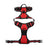 Escape-resistant reflective dog harness in black, product image 1