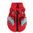 Padded dog chest jacket with zip and reflective straps, in a home setting