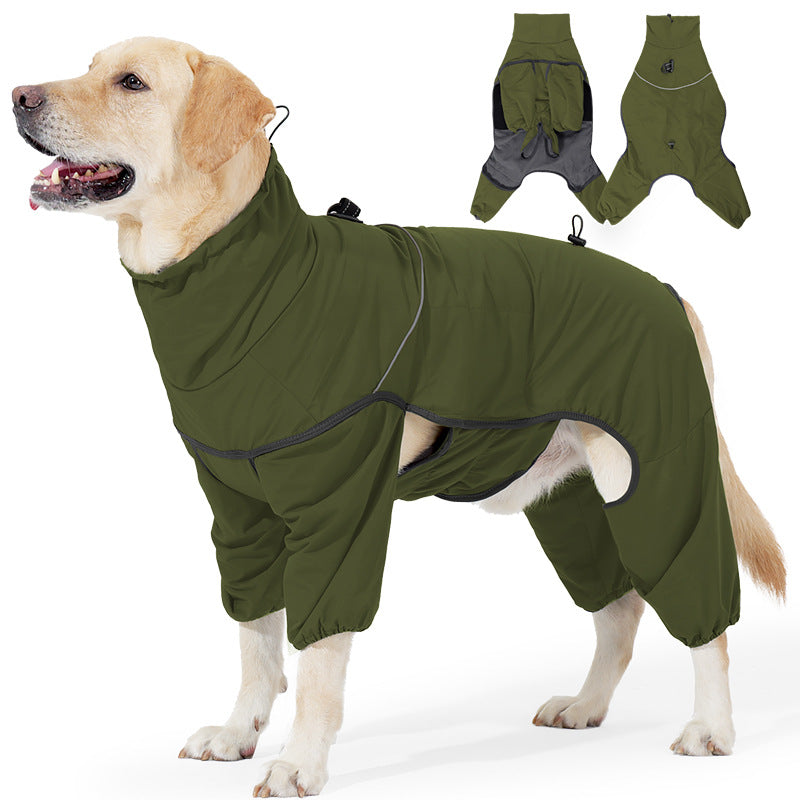 Four leg fleece lined padded dog coat, available in 2 colours, image 9