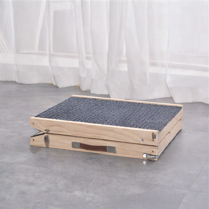 Foldable solid pine wooden dog ramp, detail photo 2