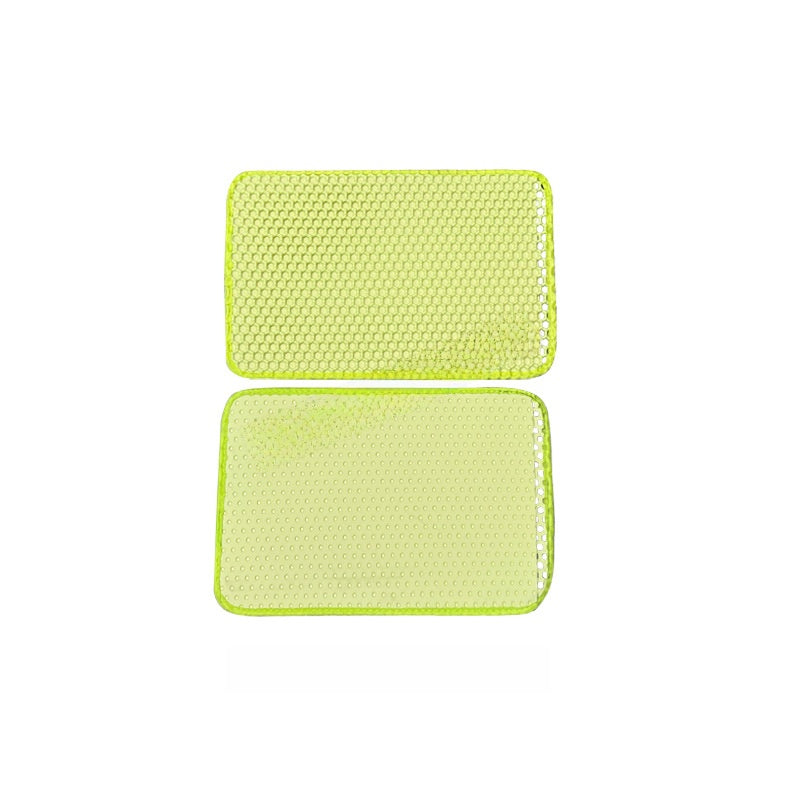Double Layer Cat Litter Trapper Mat, Flat or Raised Edge Design
