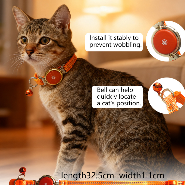 Slim nylon pet collar with built-in rechargeable Bluetooth locator, product image 3