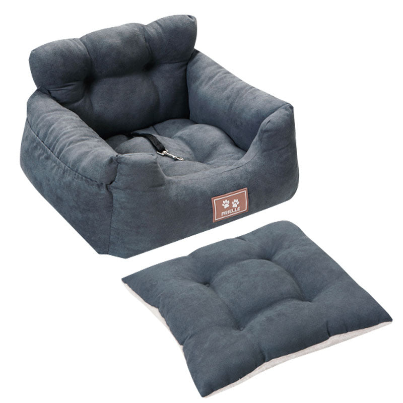 Portable dog car seat bed on a back seat for travel, photo 4