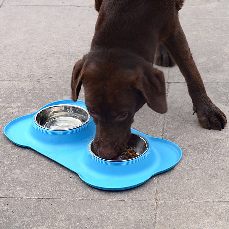 Double dog bowl with removable stainless steel bowls, photo 8 of 8
