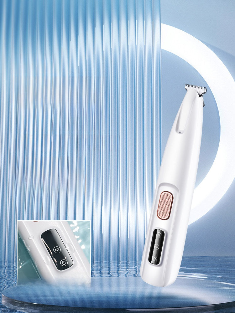 Quiet Cordless Pet Clipper with LED Light and Interchangeable Heads