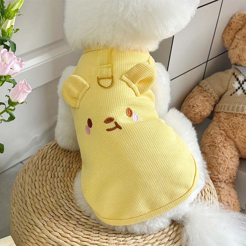 Fleece animal design vest for dogs and cats, available in 3 colours, image 1