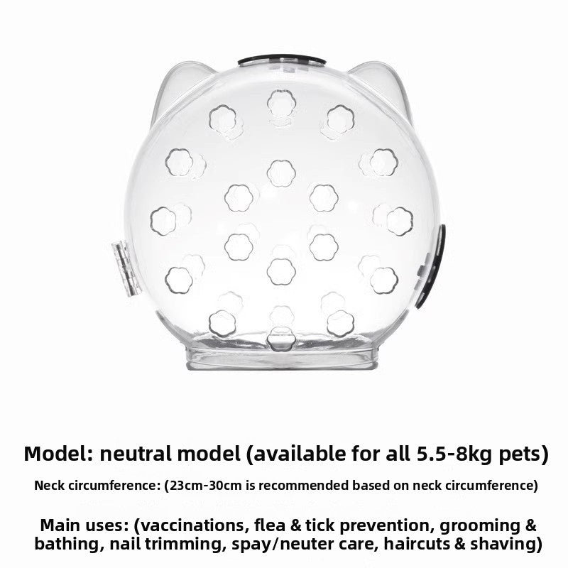 Adjustable cat grooming hood for bathing and nail clipping, product image 7