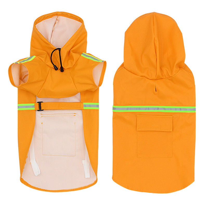 Waterproof hooded dog rain jacket with reflective trim, available in 4 colours, image 33