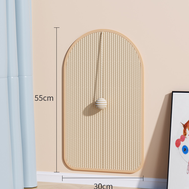 Wall-mounted sisal cat scratching mat with backing, photo 6 of 15