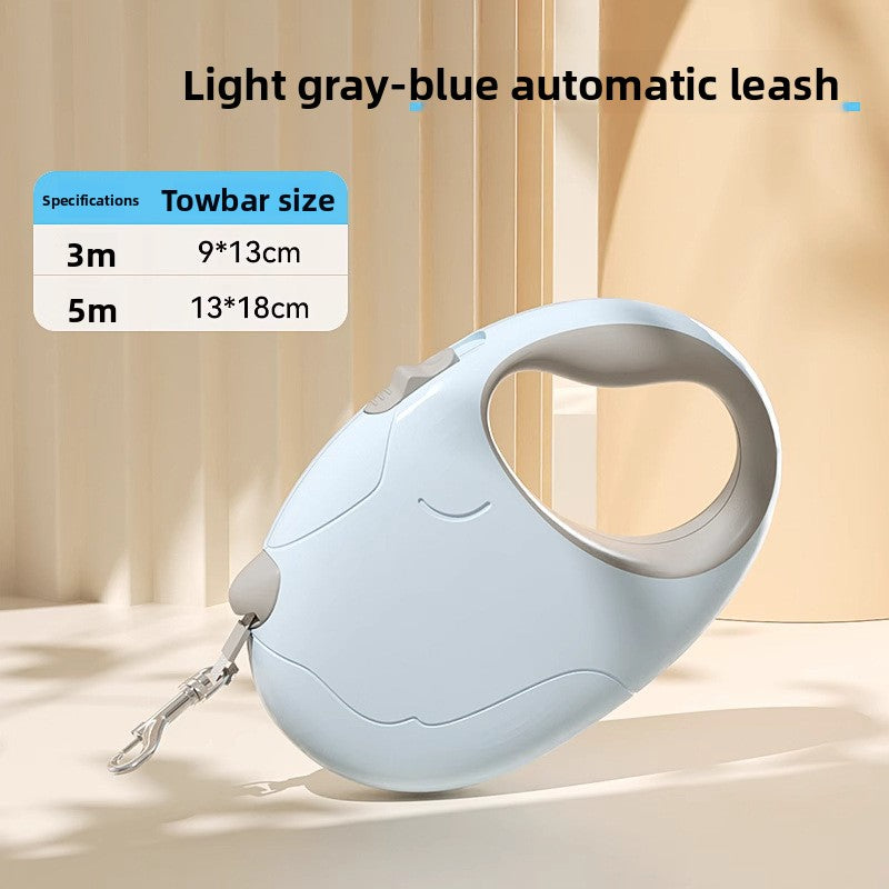 Compact retractable dog lead, 3m and 5m lengths available