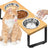 Solid wood tilted elevated cat bowl stand, detail photo 4