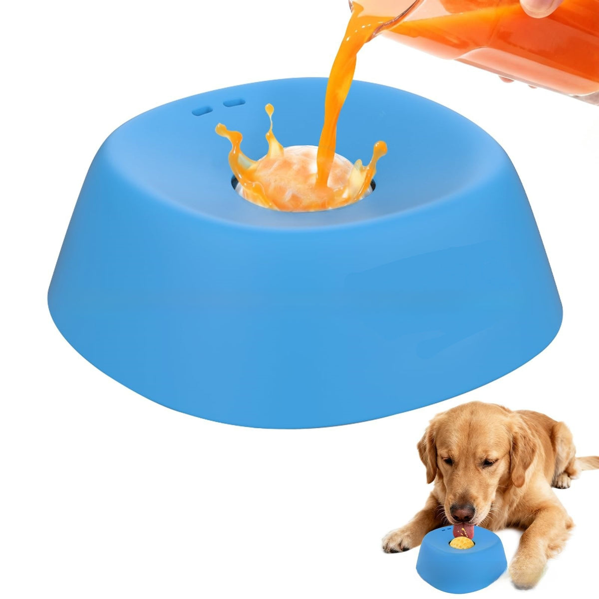 Food-Grade Silicone Slow Feed Lick Bowl for Pets with Suction Cup Base, Dishwasher Safe