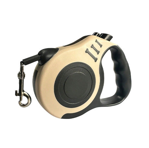 Retractable dog lead with bone-shaped handle, 2 lengths available
