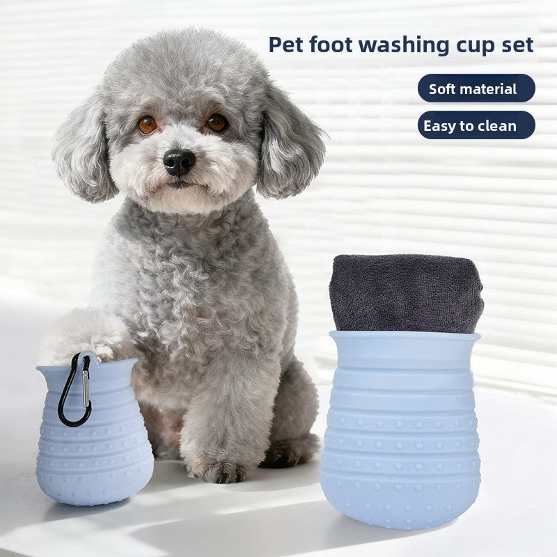 Portable Pet Paw Cleaner for Walks, Low Water Use