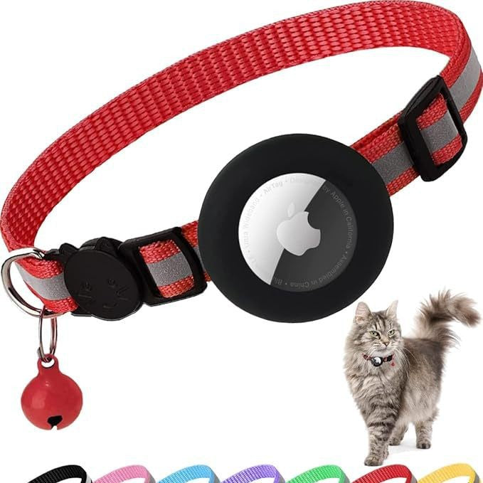Reflective silicone AirTag holder for pet collars, tag not included, product image 5