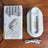 Pet spray massage brush for dogs and cats in Porcelain White, side view