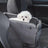 Waterproof front seat dog car bed in grey