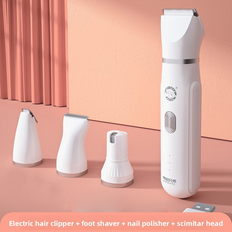 Cordless Dog Clipper Kit with 4 Heads and Nail Grinder, USB