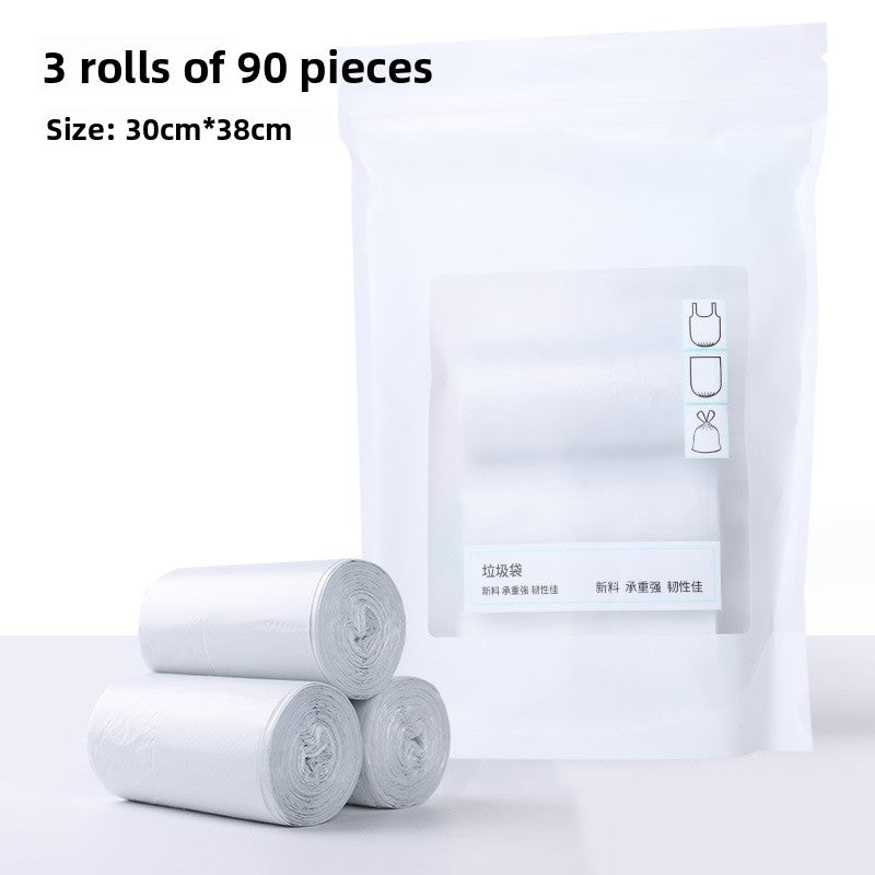 Thickened Disposable Vest-Style Cat Litter Rubbish Bags 3-Roll Pack in Four Colours