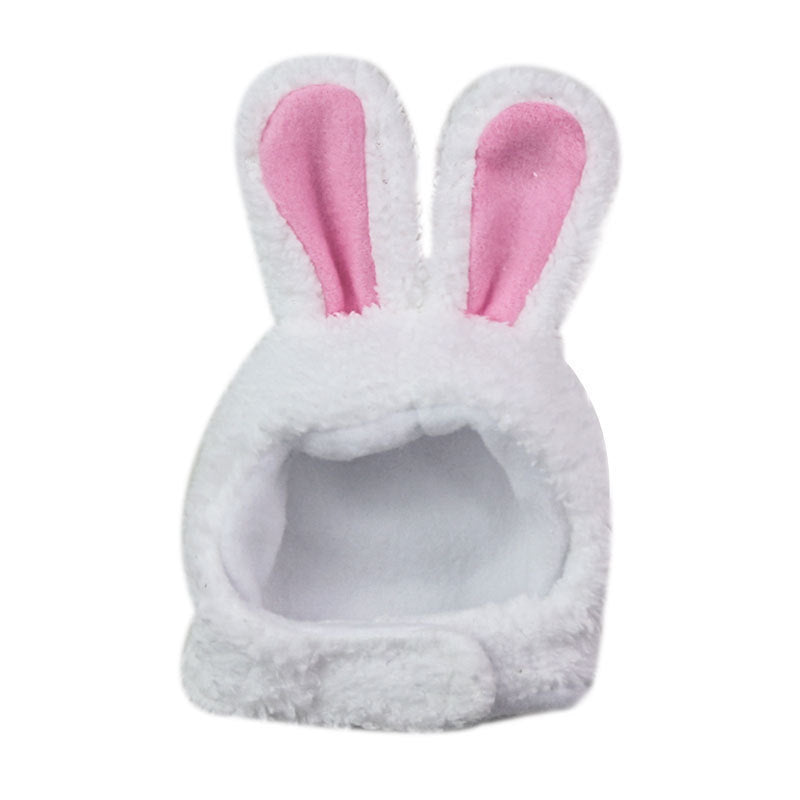 Cute animal headgear hat for cats and small dogs in Red Santa Bib, close-up detail