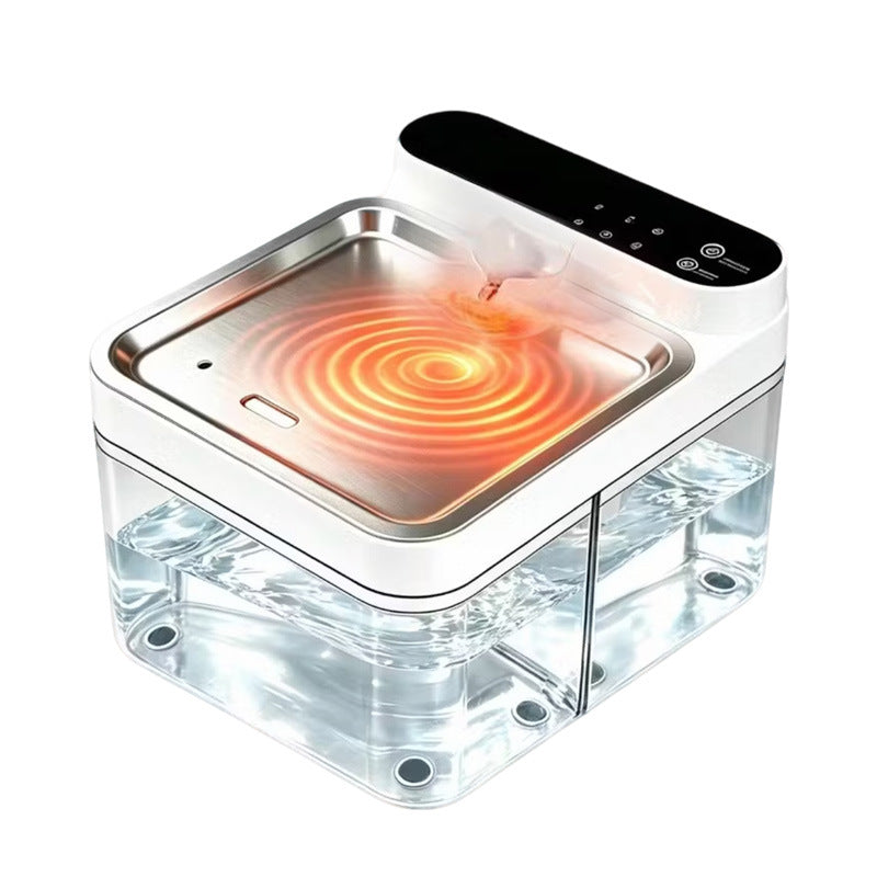 Automatic Sensor Pet Water Fountain with Filter, Stainless Steel Bowl and Optional Heating