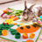 Rabbit foraging mat with hidden carrot toys for small pets, view 4
