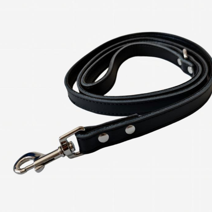 Cowhide leather dog collar with metal buckle, product image 29