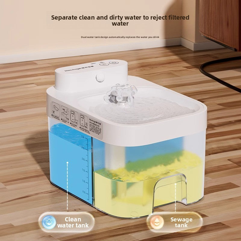 Smart Pet Water Dispenser with Constant Temperature, App Control and Separate Outlet